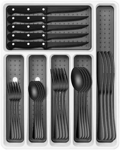 Black Silverware Set