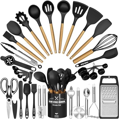 Kitchen Utensils Set- 34PCS Silicone Cooking Utensil with H…