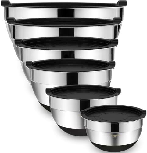 Mixing Bowls with Airtight Lids (Black)