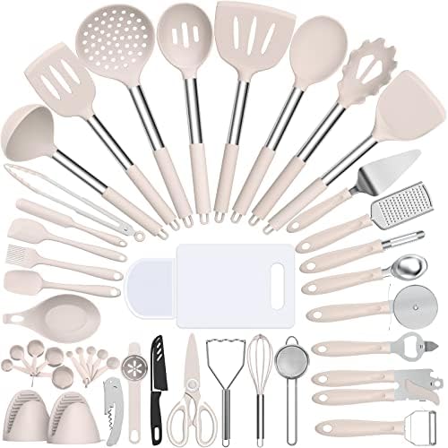 Silicone Cooking Utensil Set (Khaki)